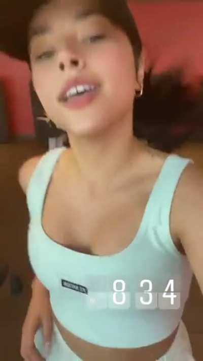 Becky working out this morning