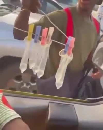 aye yo selling condoms on street 