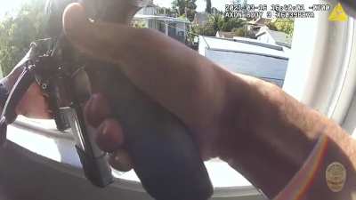 After a standoff, LAPD SWAT get into a shootout with a man on drugs who had fired a shotgun into the air. One officer gets shot in the chest and face with the shotgun before the shooter is killed