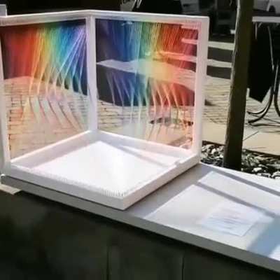 This crazy ass rainbow art installation