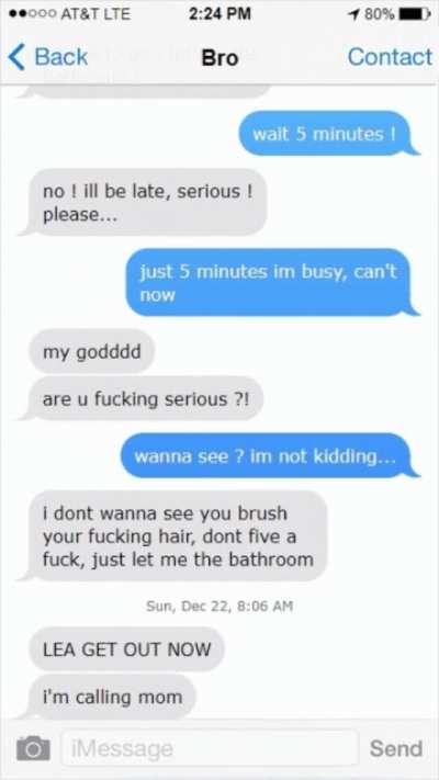 [OC][B/S] The bathroom is not free...