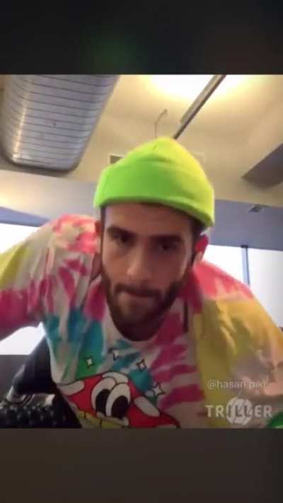 Ethan has been bamboozled. Hasan has been secretly sent by Ryan Kavanaugh. Here he is making triller vids for his overlord.