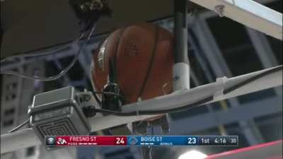 When the basketball gets stuck