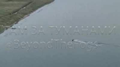 The first recorded use of naval kamikaze drones by the Russian military to destroy a pier in the Kherson region