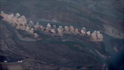Air Strike on ISIS positions on Qanus Island. Iraq, 10 September 2019.