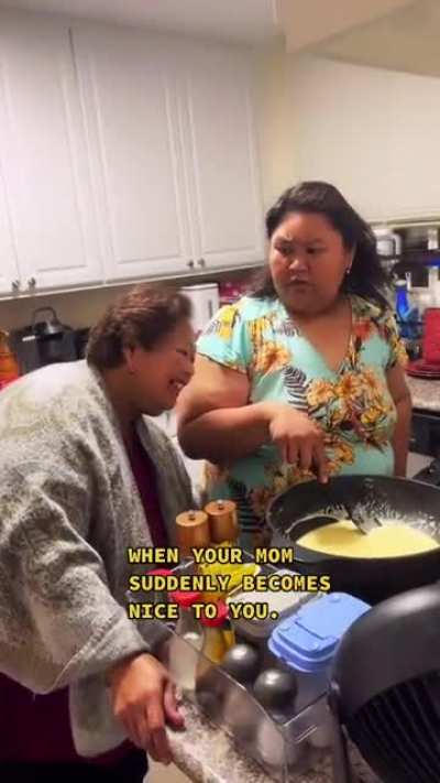When your mother is never affectionate but eh, it's almost Christmas!