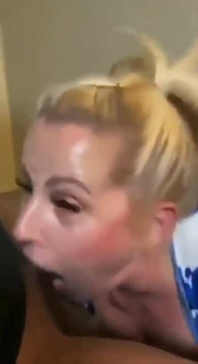Mom of two hasn't forgotten how to throat big cocks 😈😈