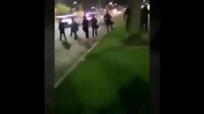 Police shooting guys trying help a downed individual