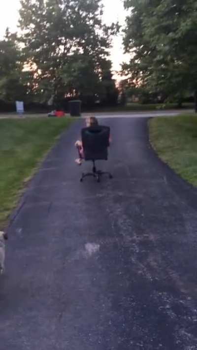 My mom taking a spill