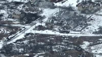 UAV operators of the Svoboda battalion discovered a group of enemy infantry, which was accumulating on the slopes and preparing to storm the positions of the UAF on the outskirts of Bakhmut. The drone corrected the mortar unit and inflicted fire damage, d