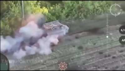 Bradley engaging Russian MT-LB, near the village of Solovyove, Donetsk region