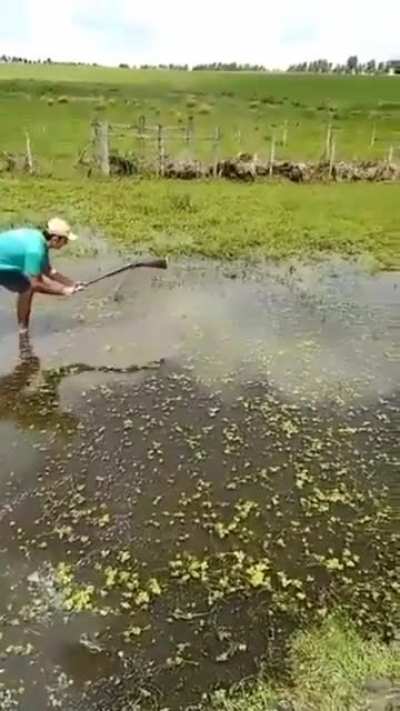 Idiot shoots himself and almost dies