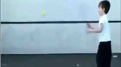 Tennis ball against the wall