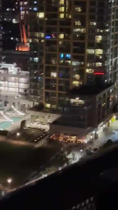 Tons of military helicopters flying right under my balcony with lights off in downtown San Diego. Found out it’s a military drill but I’d be lying if I said I wasn’t scared to death at first lol