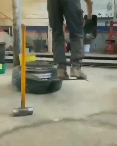 WCGW if I try and take off the rim of the wheel using improper tools?