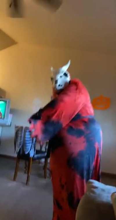 The One Dressed Up Is Me. The One Screaming Is My Co-Worker