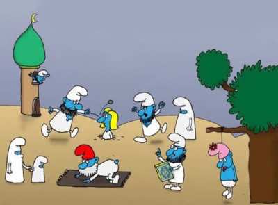El smurfusallah based alhamdulikla 😮🤘🏾🦧💕<wbr>🕋💪 smart smurf reads Quran inshallah this is how he smarts!!! 💪🕋👍☪️
