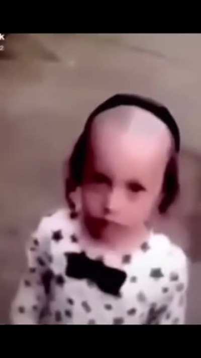 this tiktok girl got the half amish cut