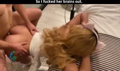 Sexy Kitten at the Halloween party [Creampie]