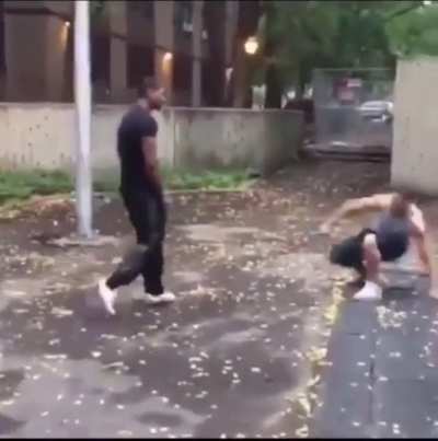 Guy completely dominates fight and gives his opponents friend some as well 🤕