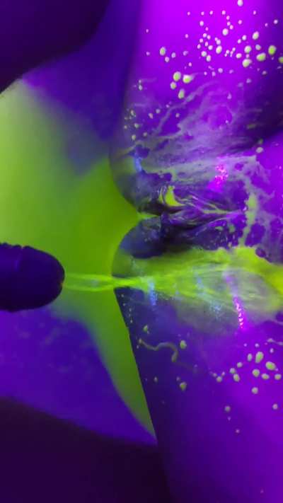 UV glowing pee fun