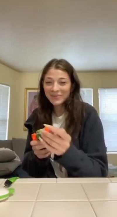 don't worry, she's strapped