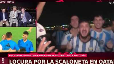 La hinchada Argentina ya hace de las suyas en Qatar