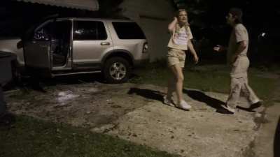 Drunk driver hit OUR garage and calls US assholes…