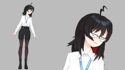 I made a Live2D rig for Enma Chan!