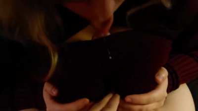 Cumming Between Sweater Puppies
