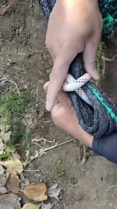 How to tie a tarp corner knot to make shelter or tent