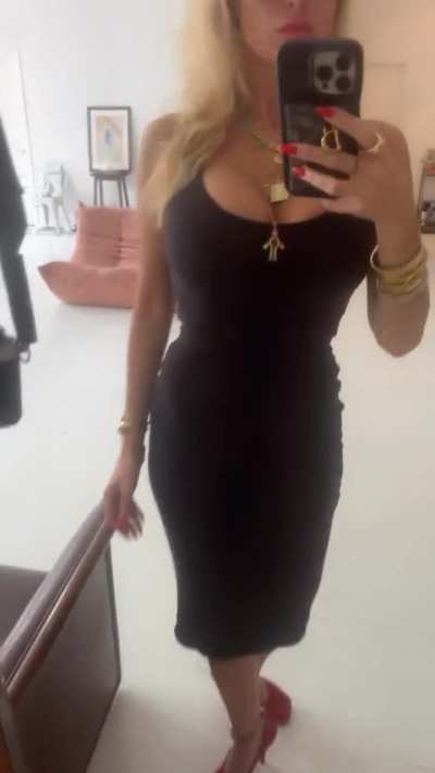 Tight black dress