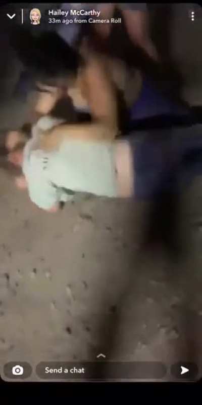 White girl gets beat up while her friends stand around to watch