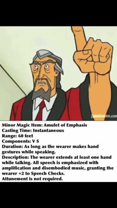 Dr. Orpheus using this amulet is my head-cannon.