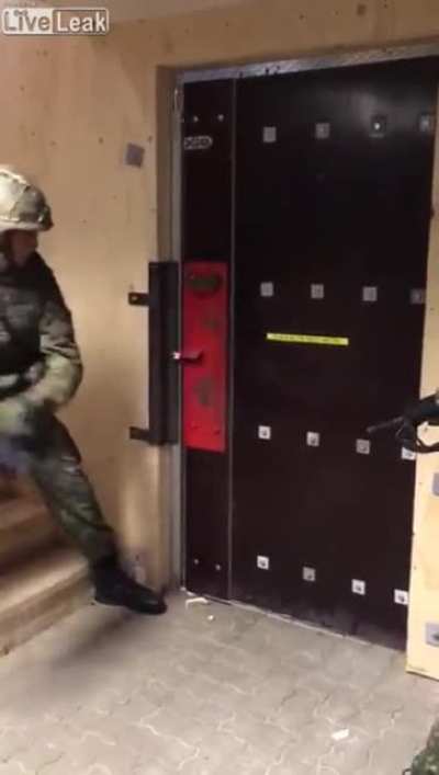 To pass with a gun