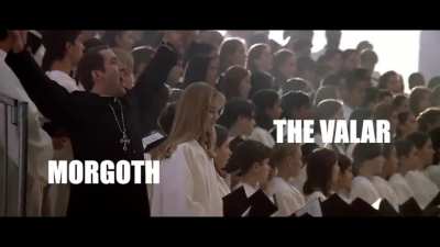 Morgoth during the music of the ainur visualized