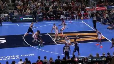 [Highlight] Jalen Green and Alperen Sengun hit back to back 3s to force a Clippers timeout. Fred VanVleet with the assists for both shots.