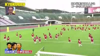 3 footballers vs god knows how many kids!