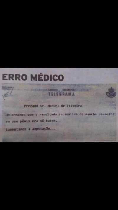Este homem já não tem mais nada a perder.