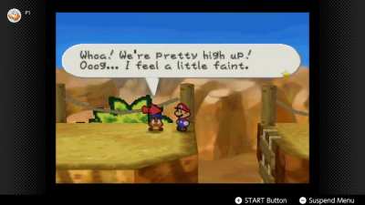 Goombario conquered his fear of heights very quickly