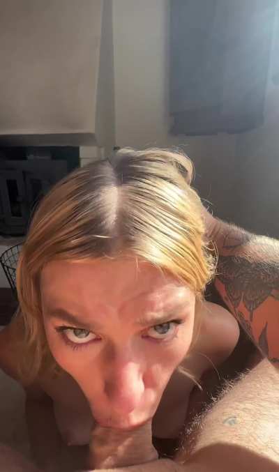 Working my way down his cock