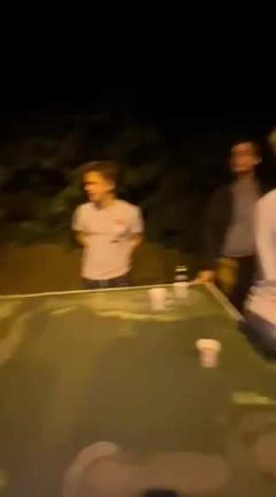 Oc beer-pong dunk and a perfectly cut scream as a celebration