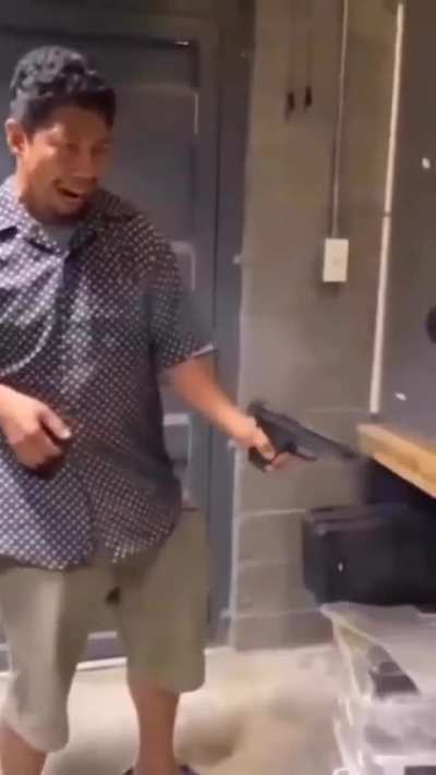 Keep your booger hook off the the bang button until your ready to destroy stuff or this will happen