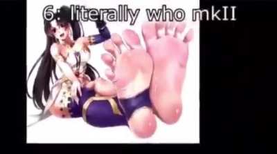 Top 10 Anime Feet