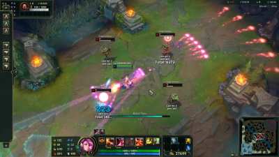 I saw the double MF ult video, I wanted to see if you could go farther. I present: Bullet Hell Miss Fortune.