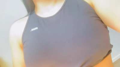 Do you like what's hiding under my tight sports bra? [OC]