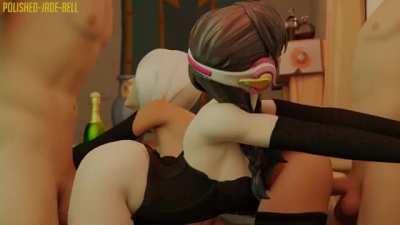 Ashe And D.va Having A Party (Poli<wbr>shed-<wbr>Jade-<wbr>Bell)