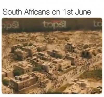 South Africans on 1st of June