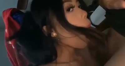 Pretty Latina sucks dick