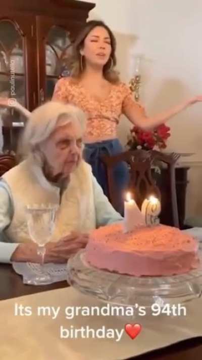 Grandma makes a wish!